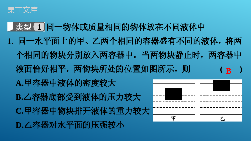 2023年中考物理大一轮复习讲义4--专题四-物体的浮沉条件及应用