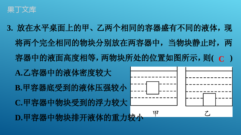 2023年中考物理大一轮复习讲义4--专题四-物体的浮沉条件及应用