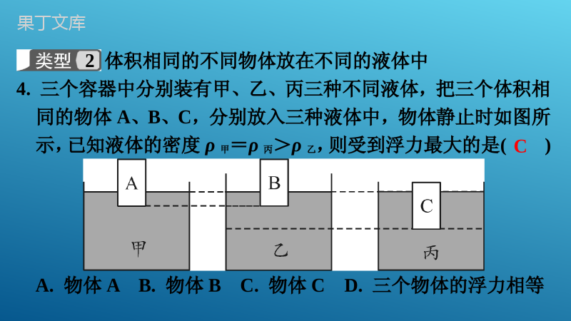 2023年中考物理大一轮复习讲义4--专题四-物体的浮沉条件及应用
