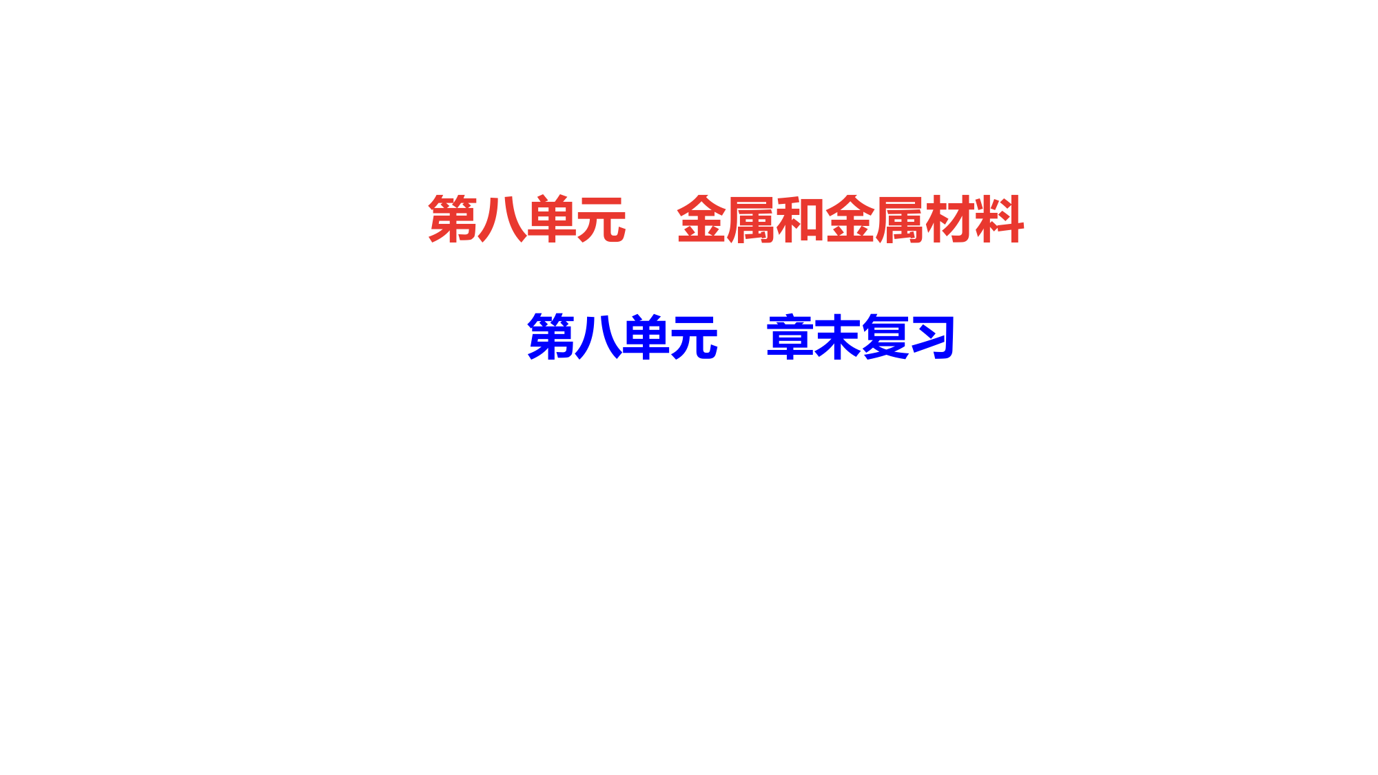 人教版九年级下册化学章节复习题