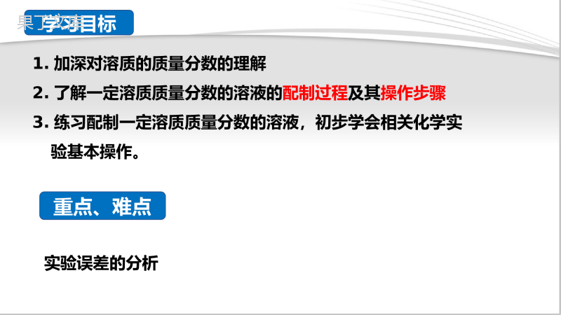 实验活动5一定溶质质量分数的氯化钠溶液的配制(课件精讲)-九年级化学下册课件精讲及好题精练(人教版)