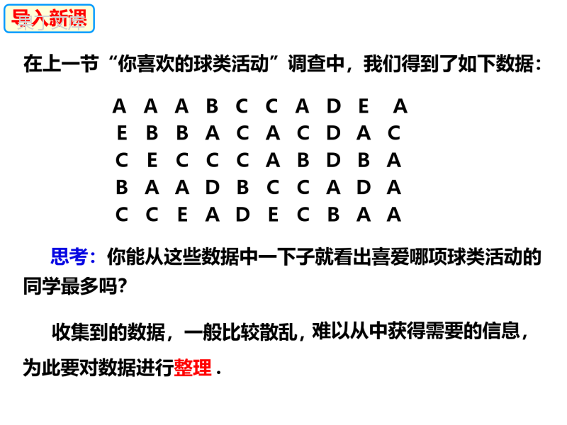 数据的整理-2022-2023学年七年级数学上册同步精品课件(沪科版)