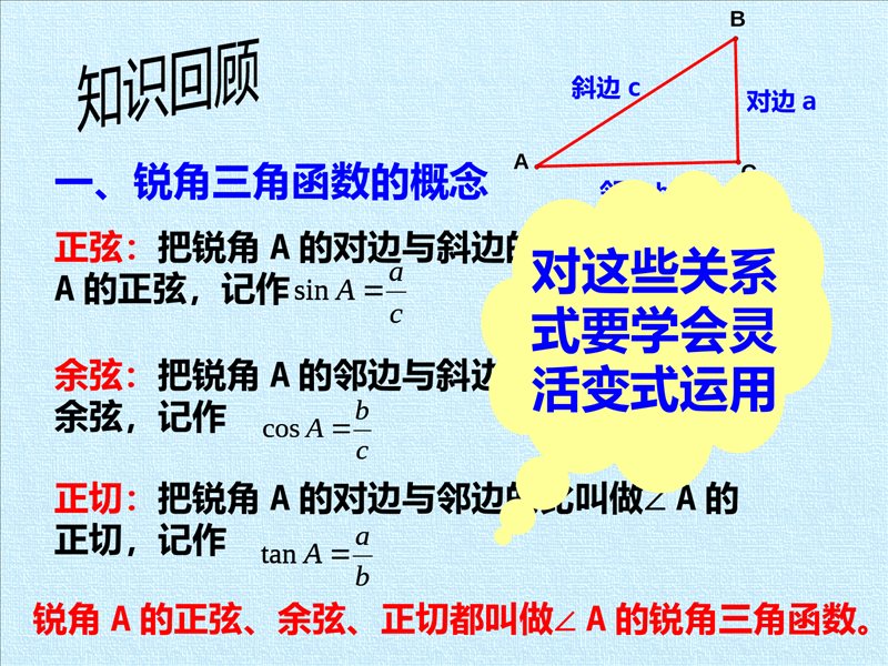 第7章--锐角三角函数-复习课件