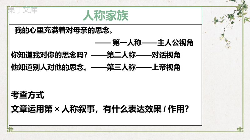 记叙文来啦——人称有涉及(课件)-2023年中考语文现代文阅读之记叙文来啦