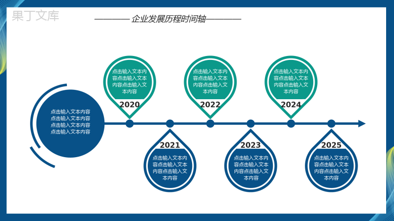 企业发展历程时间轴PPT模板